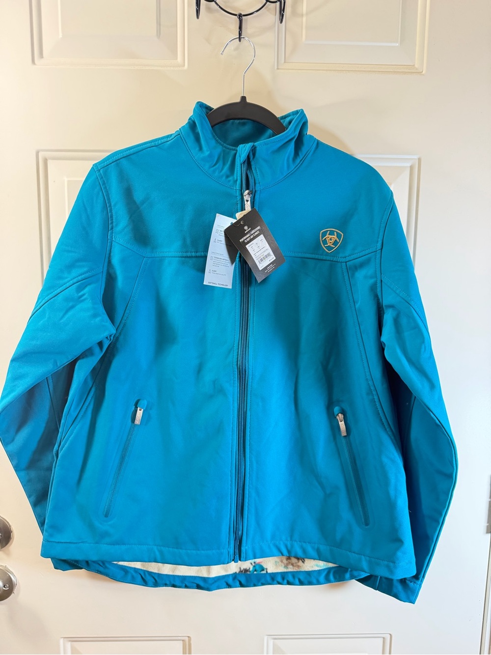 New Ariat Team Softshell Jacket Women’s Size XL Turquoise